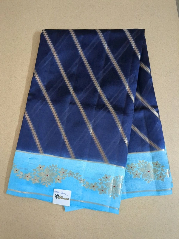 Pure Raw Mango - Navy Blue, Stripes