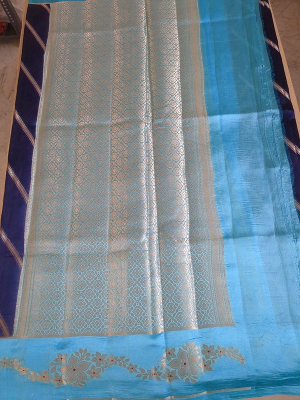 Pure Raw Mango - Navy Blue, Stripes