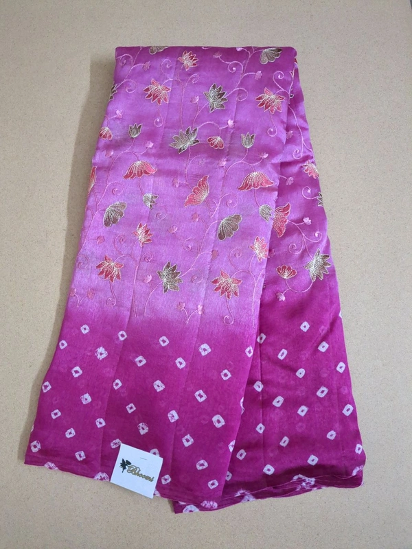 Pure Raw Silk Bhandhini - pink