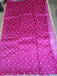 Pure Raw Silk Bhandhini - pink