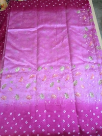 Pure Raw Silk Bhandhini - pink