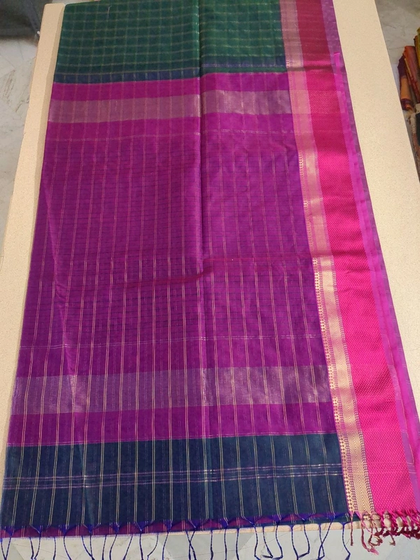 Pure Handloom Maheswari - green