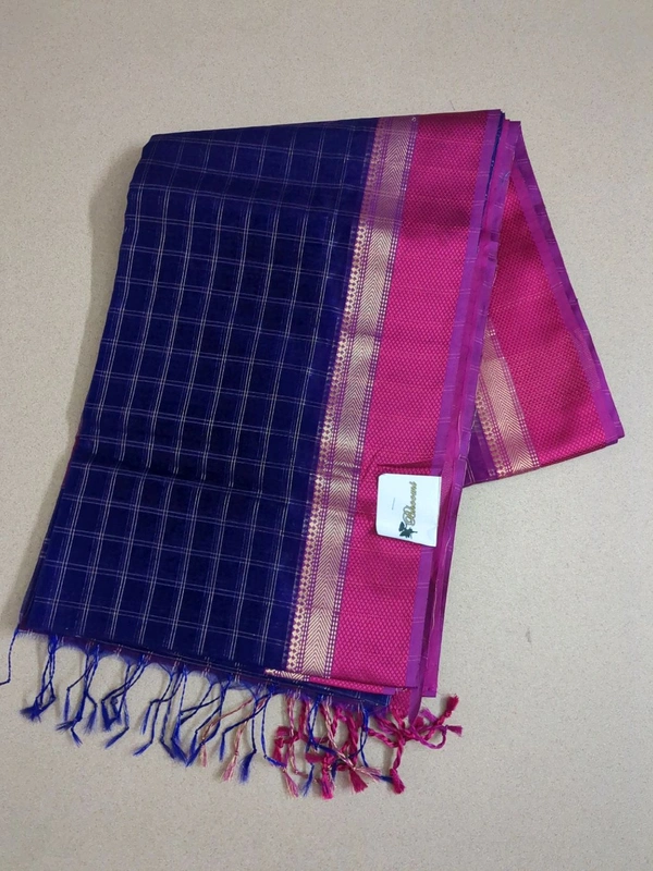 Pure Handloom Maheswari - Pigment Indigo