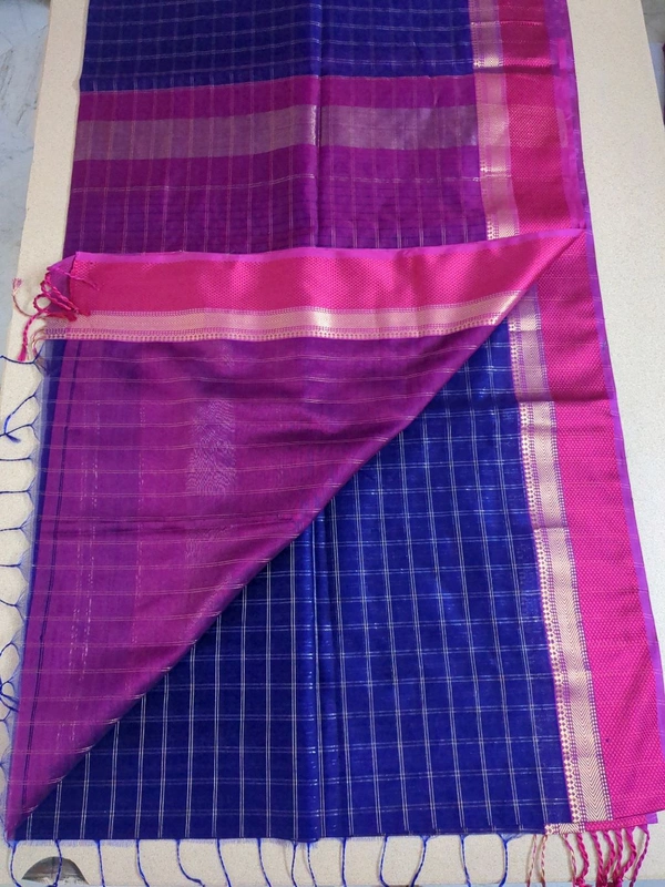 Pure Handloom Maheswari - Pigment Indigo