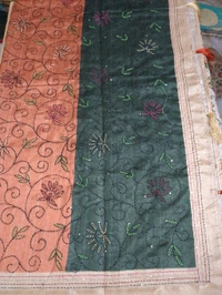 Tusser Kalamkari - Tan