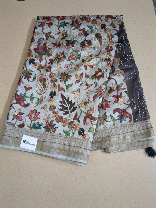 Tusser Kalamkari - Black