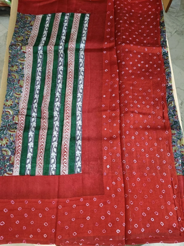 Pure Raw Silk Block Prints - Gray