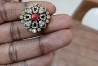 Victorian Studs - coral