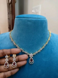 Diamond Replica Neckset - ruby