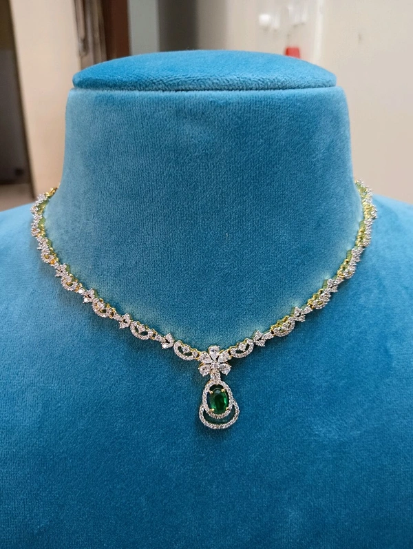 Diamond Replica Neckset - Green