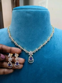 Diamond Replica Neckset - violet