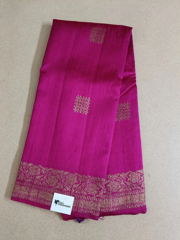Pure Handloom Raw Silk - pink