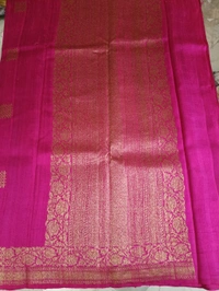 Pure Handloom Raw Silk - pink