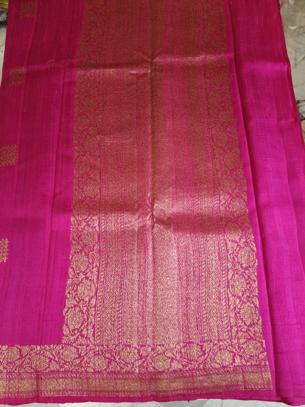 Pure Handloom Raw Silk - pink