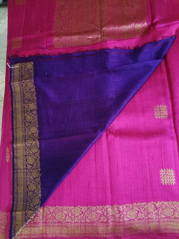 Pure Handloom Raw Silk - pink