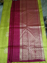 Pure Handloom Raw Silk  - olive