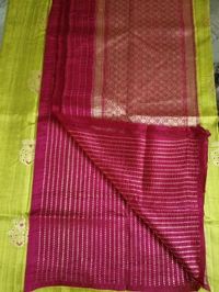 Pure Handloom Raw Silk  - olive