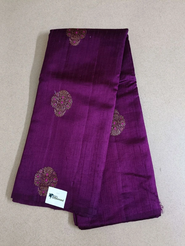Pure Handloom Raw Silk - Purple
