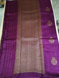 Pure Handloom Raw Silk - Purple