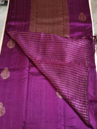 Pure Handloom Raw Silk - Purple