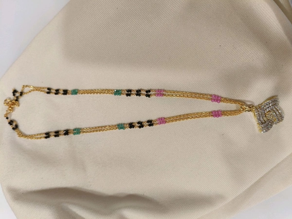 Diamond Copy Pendent With Real Beads - 12 Working Days