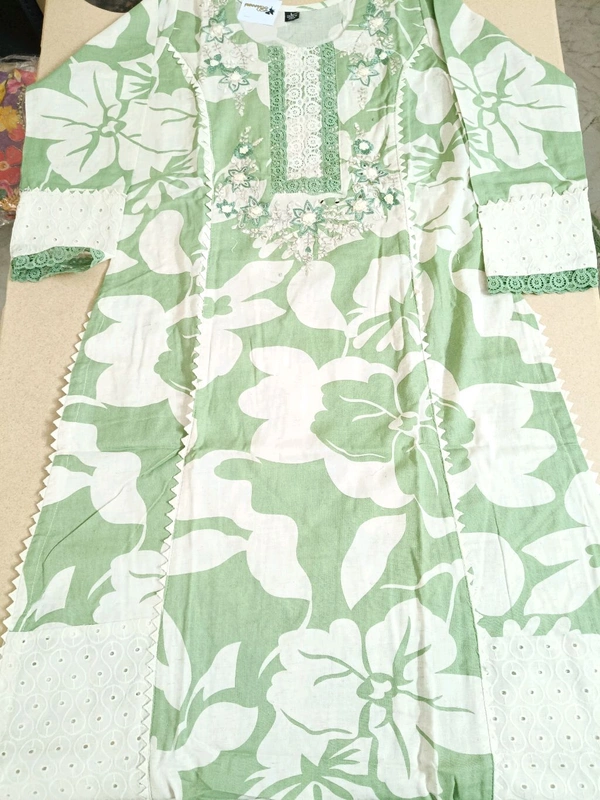 premium designer cotton suit - Green, 40