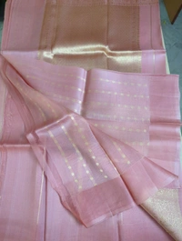 PURE HANDLOOM ORGANZA TISSUE - peach