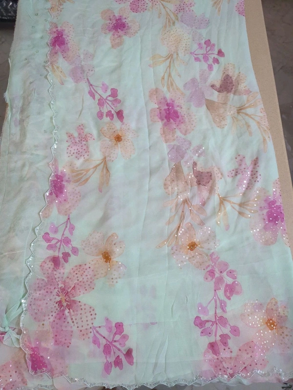 Pure Georgette - mint green