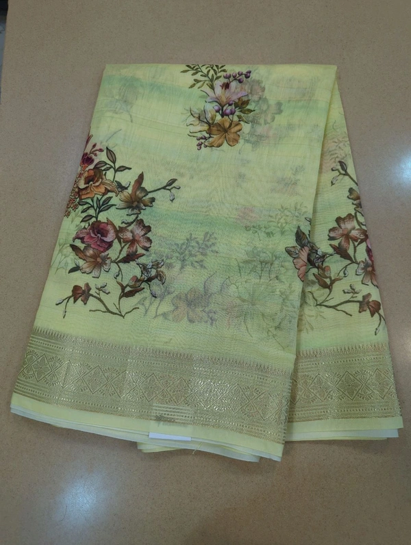 soft chanderi - Yellow