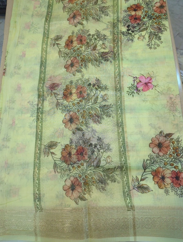 soft chanderi - Yellow