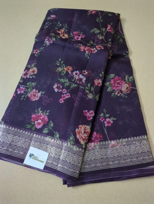 Pure Handloom Organza - Purple