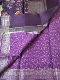 Pure Handloom Organza - Purple