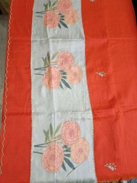 Pure Handloom Mangalagiri - orange
