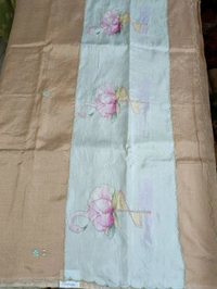 Pure Handloom Mangalagiri - tan flamingo