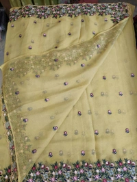 Chiffon Embroidery  - Yellow