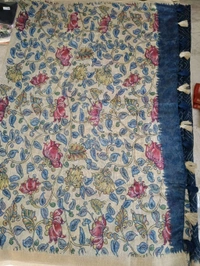Chanderi Tusser - Navy Blue