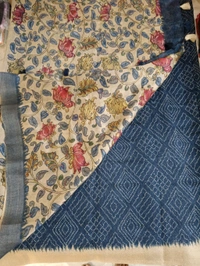 Chanderi Tusser - Navy Blue