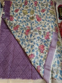 Chanderi Tusser - Purple
