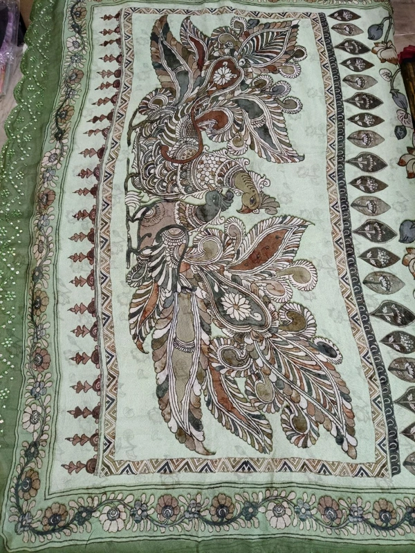 Pure Georgette  - green