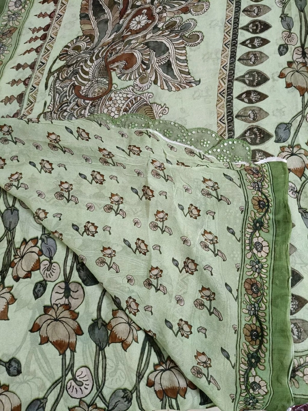Pure Georgette  - green