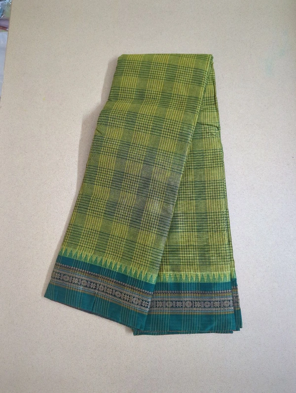 Pure Narayanapet Cotton - Japanese Laurel, double checks