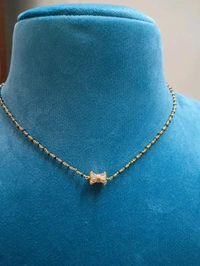 Black Beads Damarukam - White