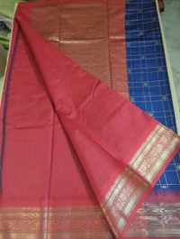 Benaras Gadwal - 8 Leafs, Navy Blue