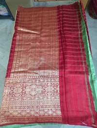 Pure Handloom Raw Silk - Red