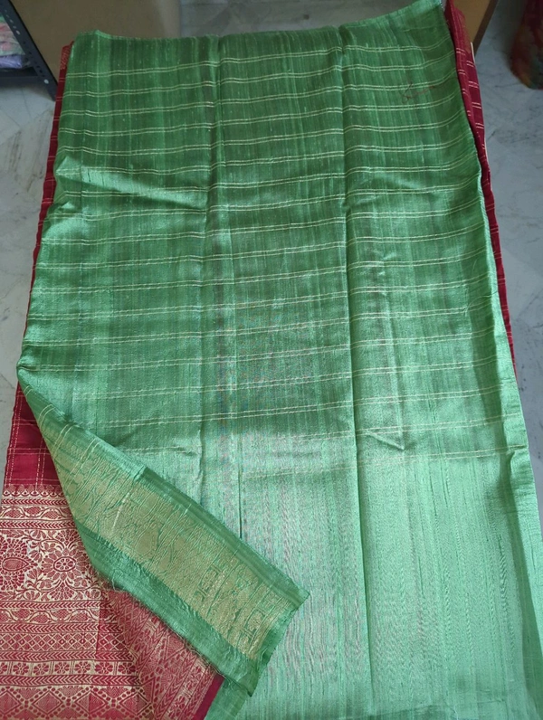 Pure Handloom Raw Silk - Red