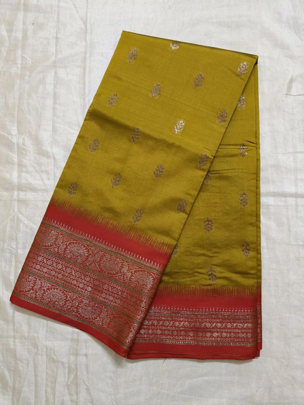 Benarasi Fancy - Yellow, 3 Line Border