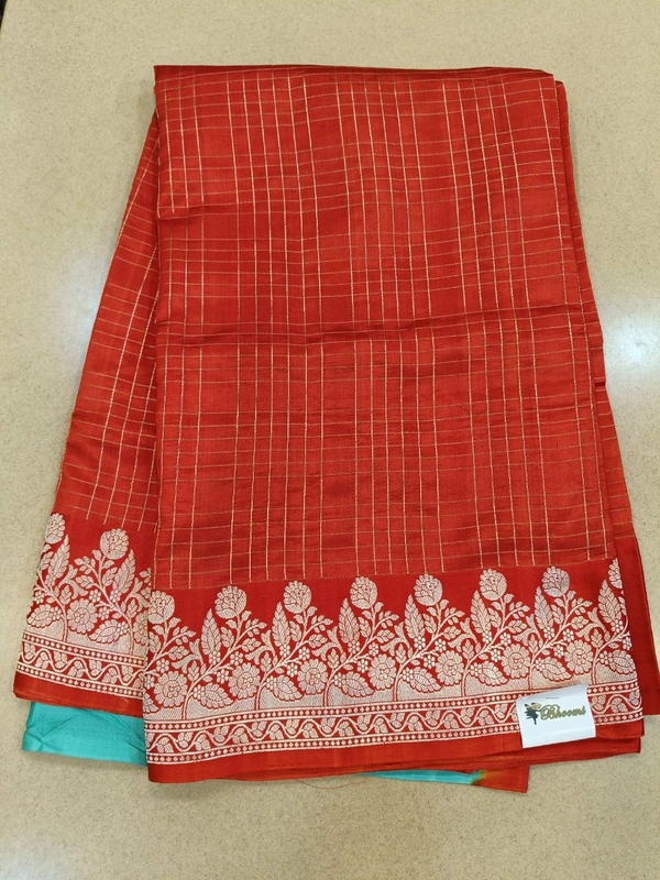 PURE HANDLOOM RAW MANGO - Red Orange