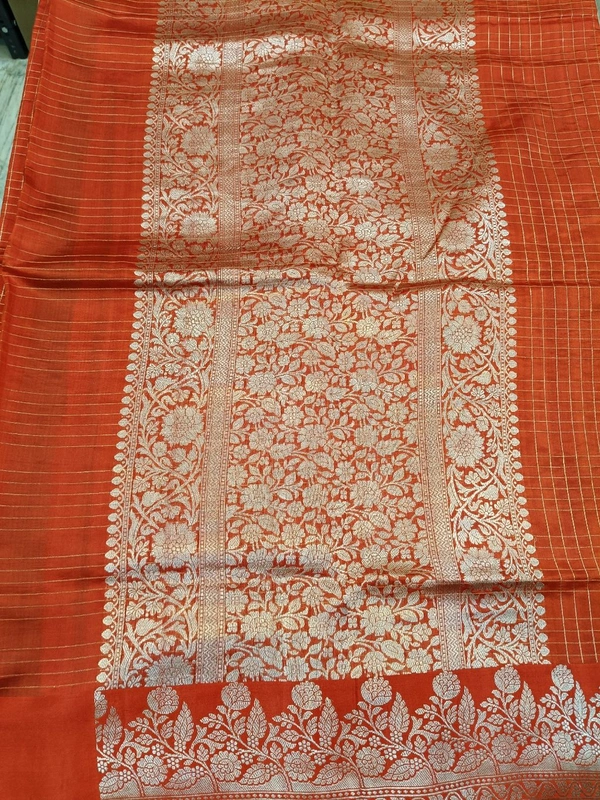PURE HANDLOOM RAW MANGO - Red Orange
