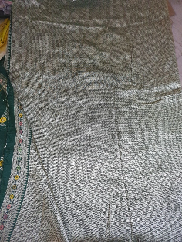 tusser georgette - green