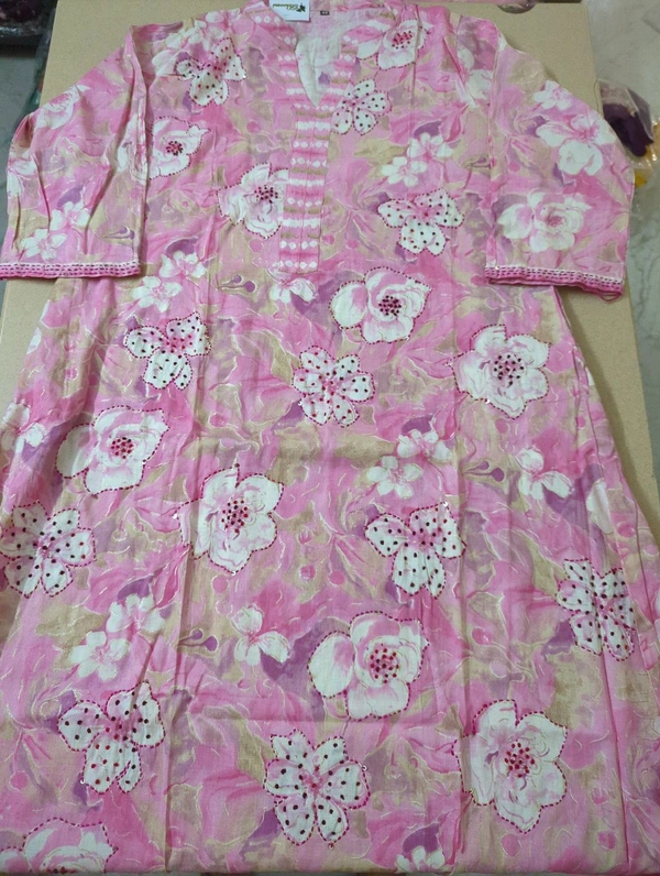COTTON DIGITAL HANDWORK - 46, pink